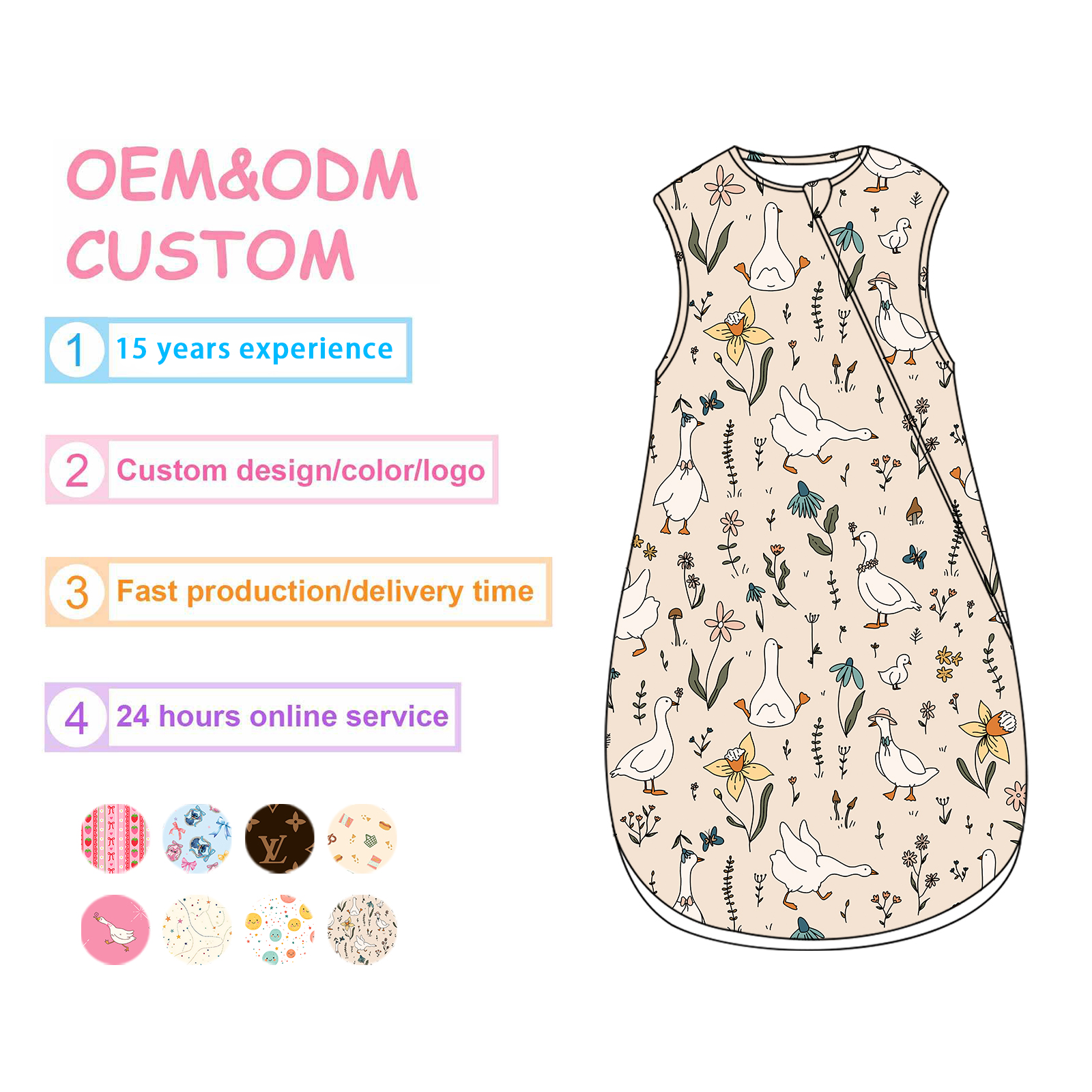 Bamboo Sleep Sack Low MOQ Wholesale for Brands Oeko Tex Certified Certified