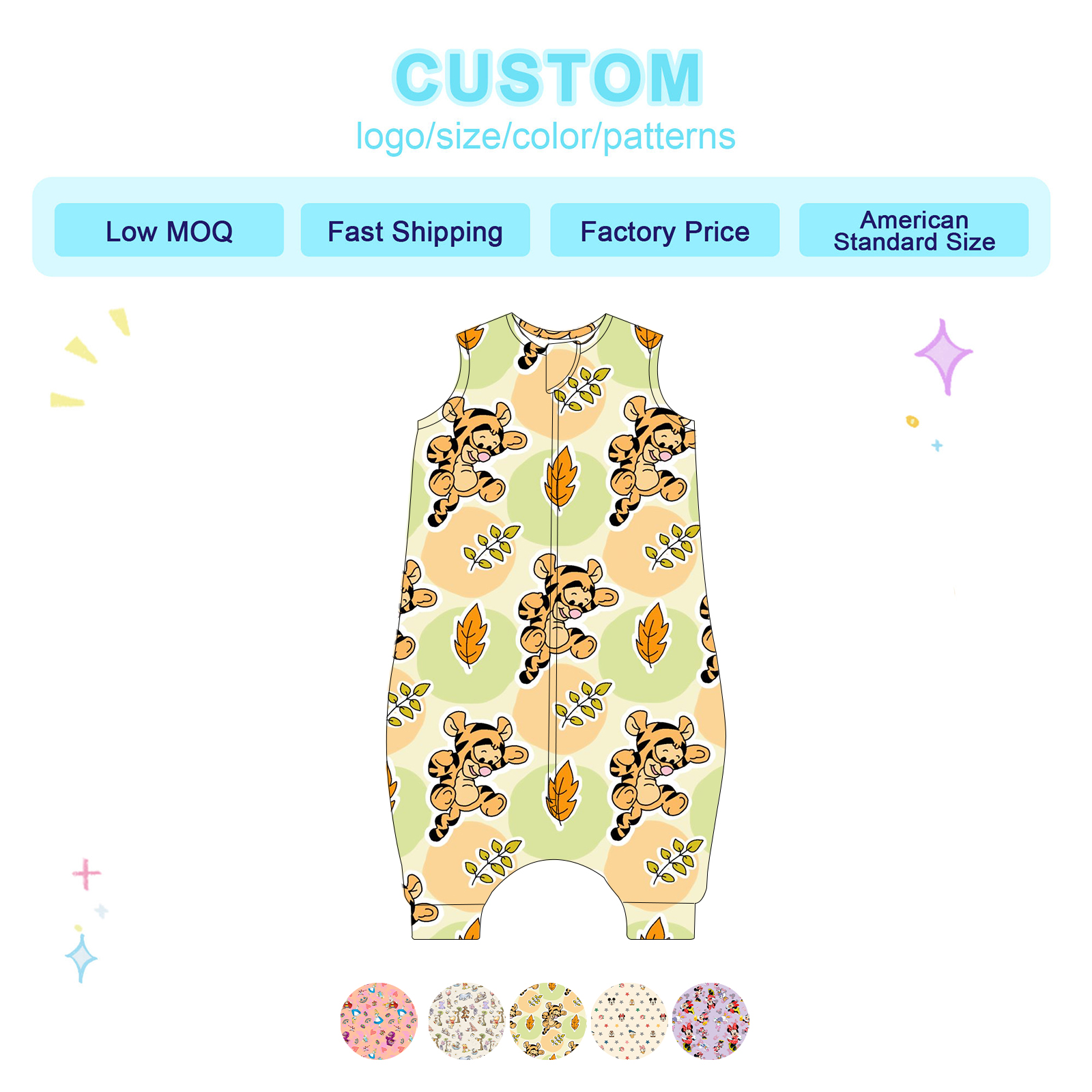 Sleeping Bag Baby Newborn Garment Plant Supporting Private Label Low MOQ