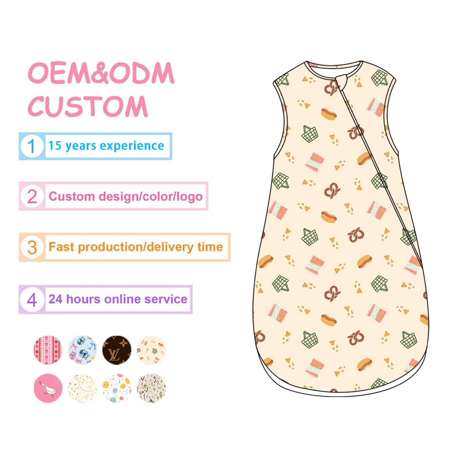 Mass Production Baby Bamboo Sleeping Bag Factory Contract Factory Scalable Solutions for Big Brands