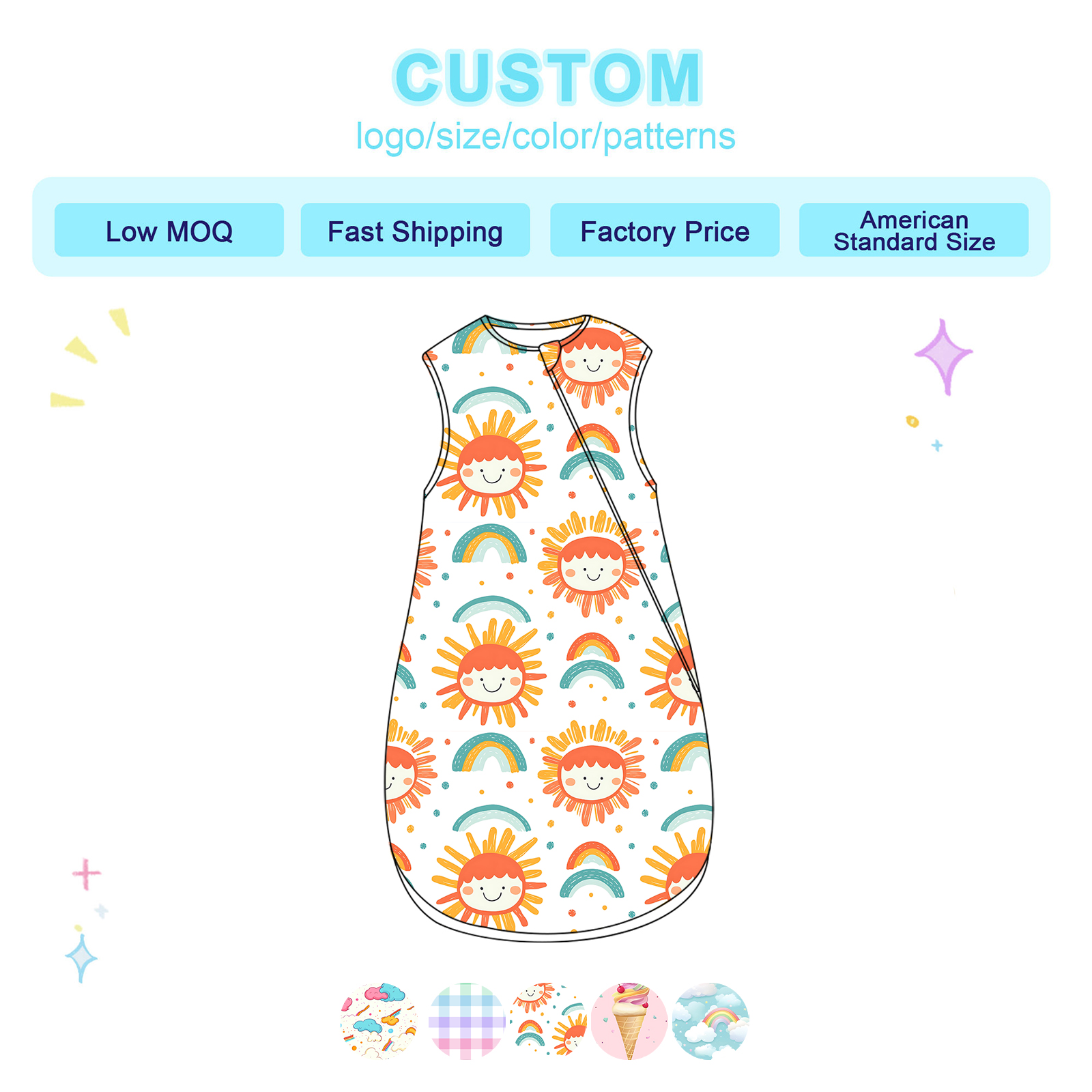Tiered Pricing Newborn Sleeping Bag Baby Bunting Ready to Ship Stocks Bulk Discounts for Hypoallerge