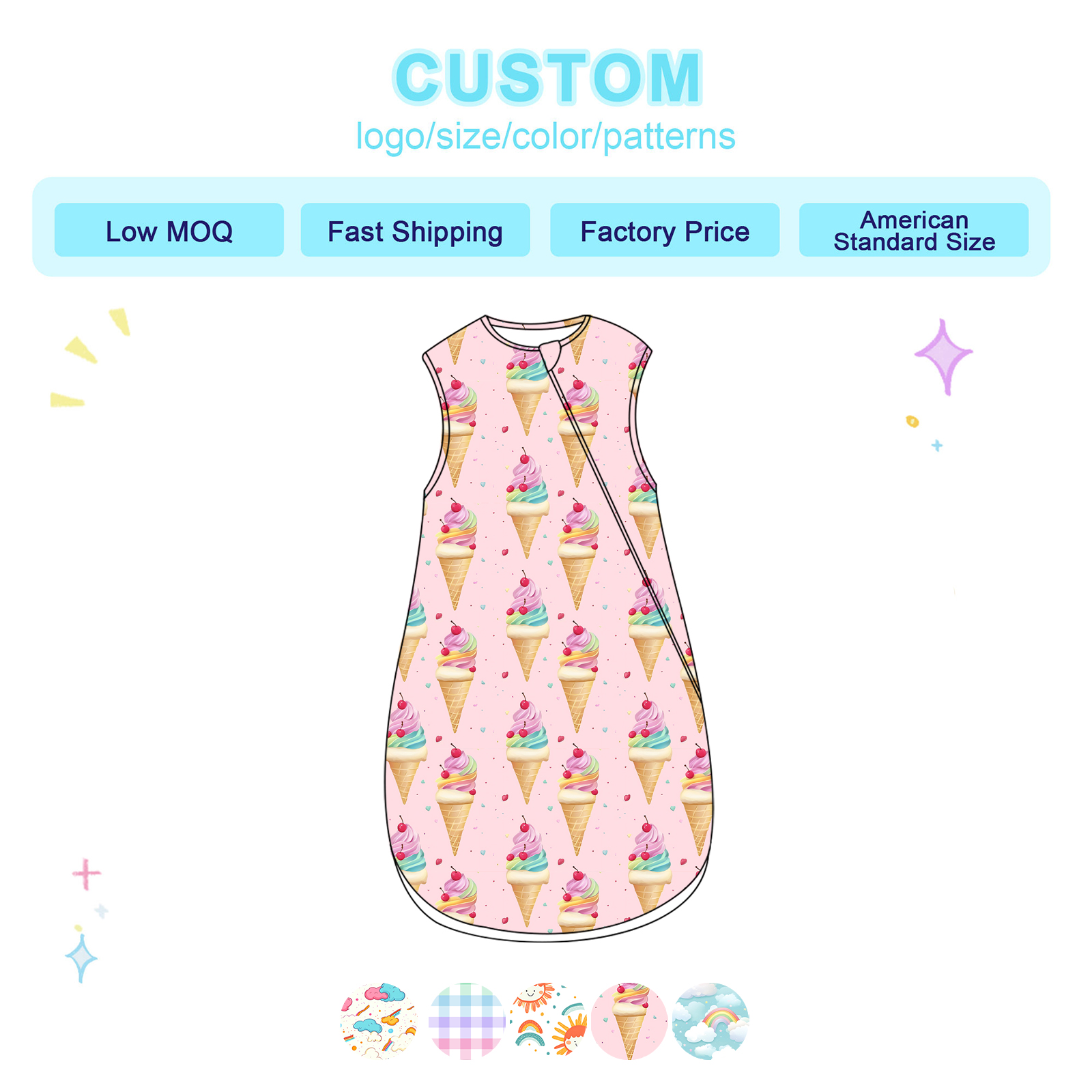 Baby Sleep Bag With Legs Vendor Supporting Blank Apparel Bulk Low MOQ