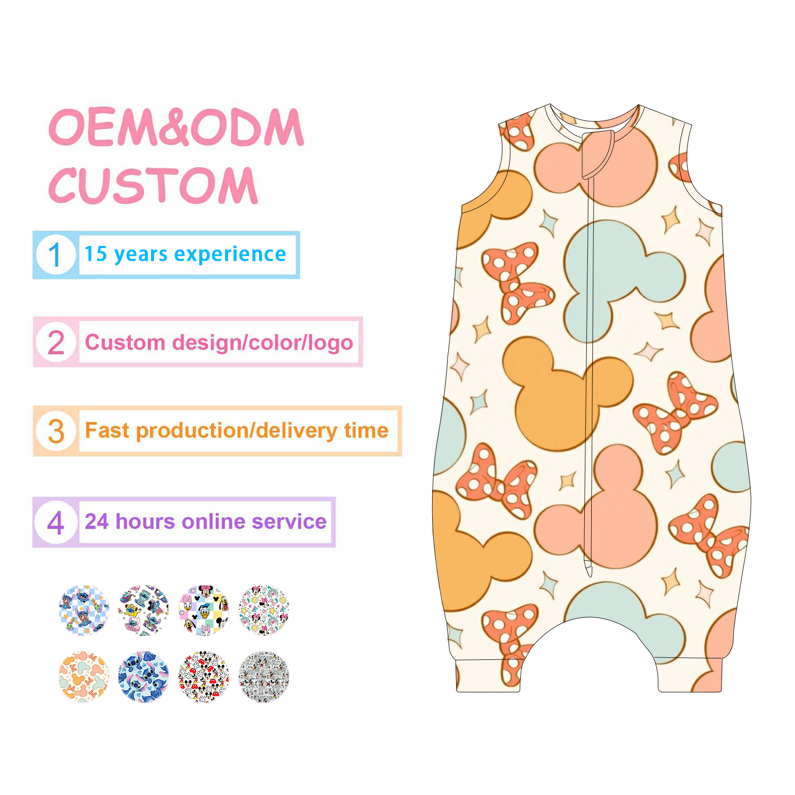 Best Lead Free Snaps Custom Designed Baby Sleep Sack Direct Mill High Volume Export Expert