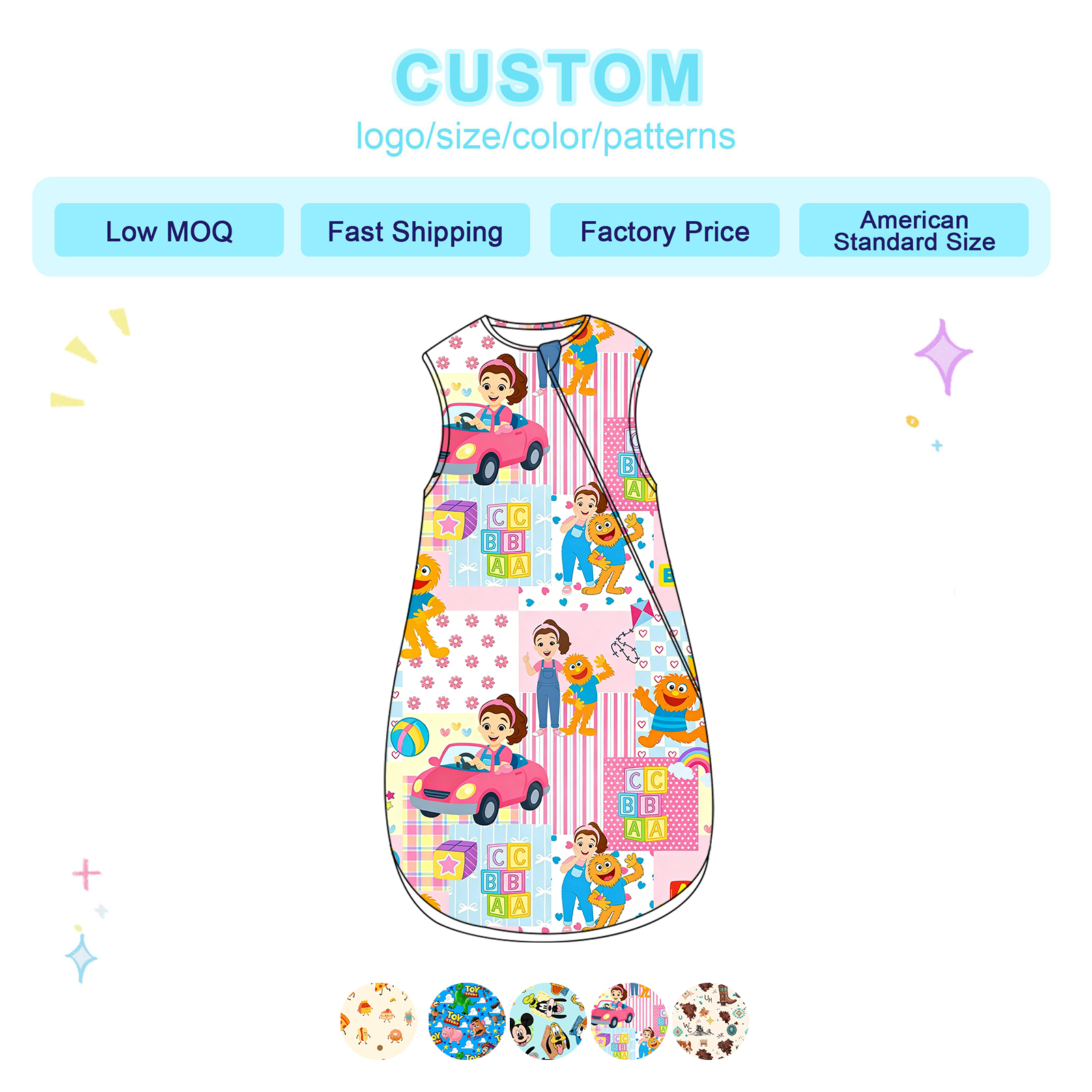 Fast Lead Time Custom Printing Baby Sack Sleeping Bags Factory Supply Chain