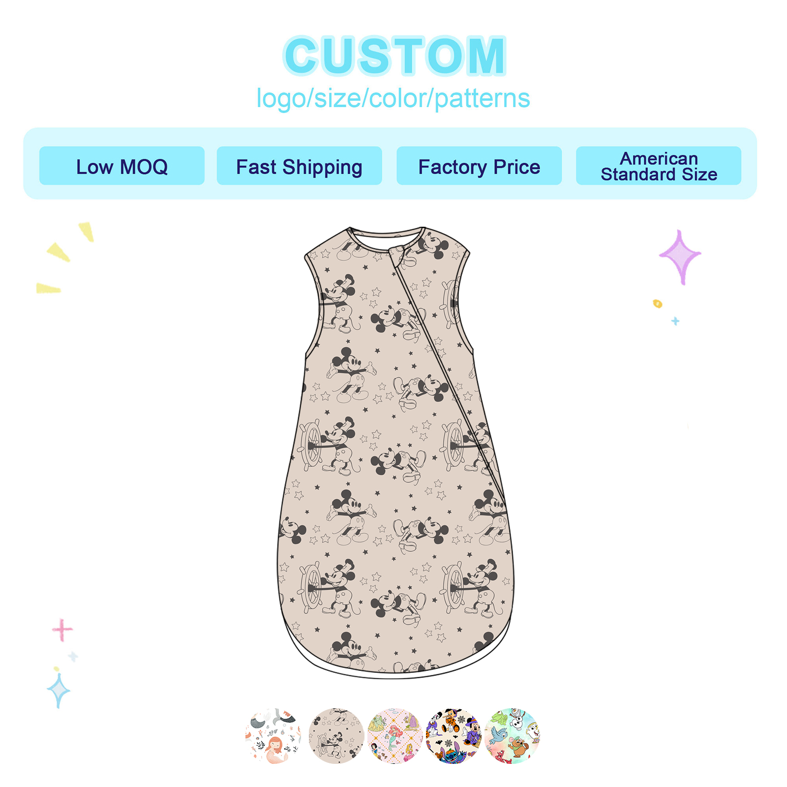 Fast Delivery Sleep Sack Baby Swaddle Direct Workshop Ready to Ship Stocks